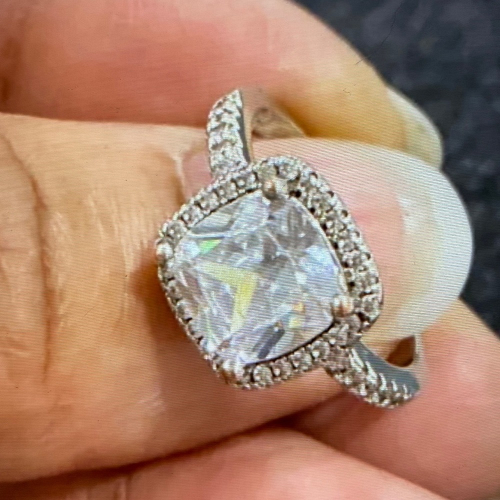 3 CT Halo Radiant Cut Engagement Ring size 6